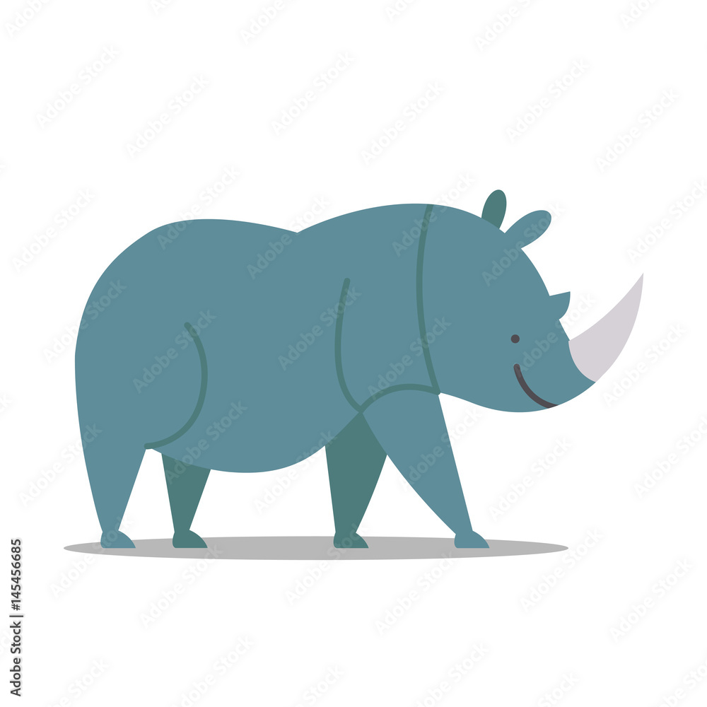 Vector Illustration of a Rhinoceros
