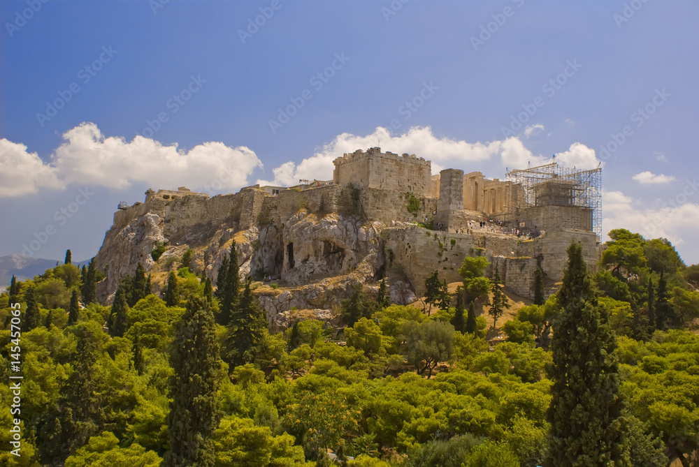 The ancient Acropolis in Athens, Greece, sightseeing Greece