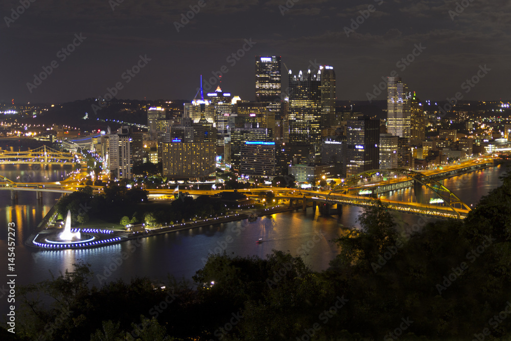 Pittsburgh From Mount Washington At Night