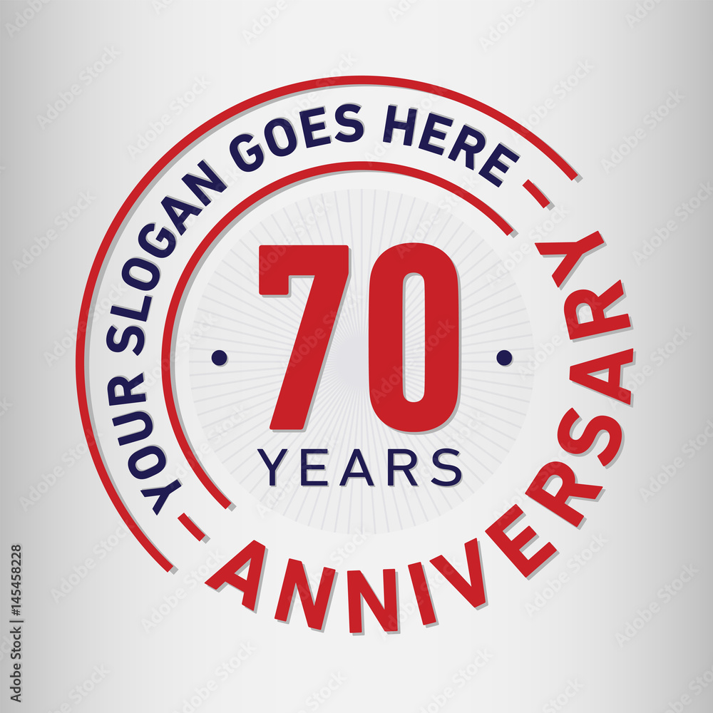 70 years anniversary logo template.
