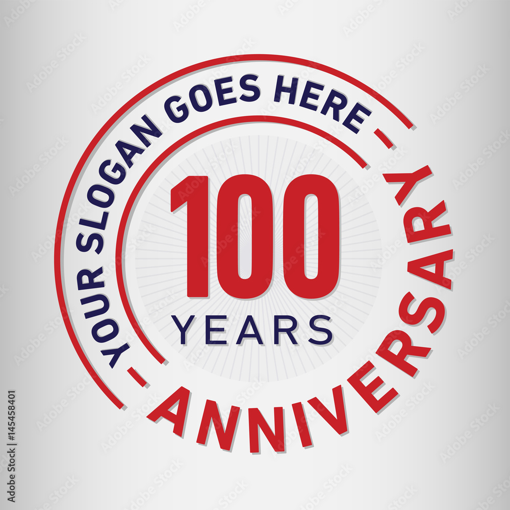 100 years anniversary logo template.
