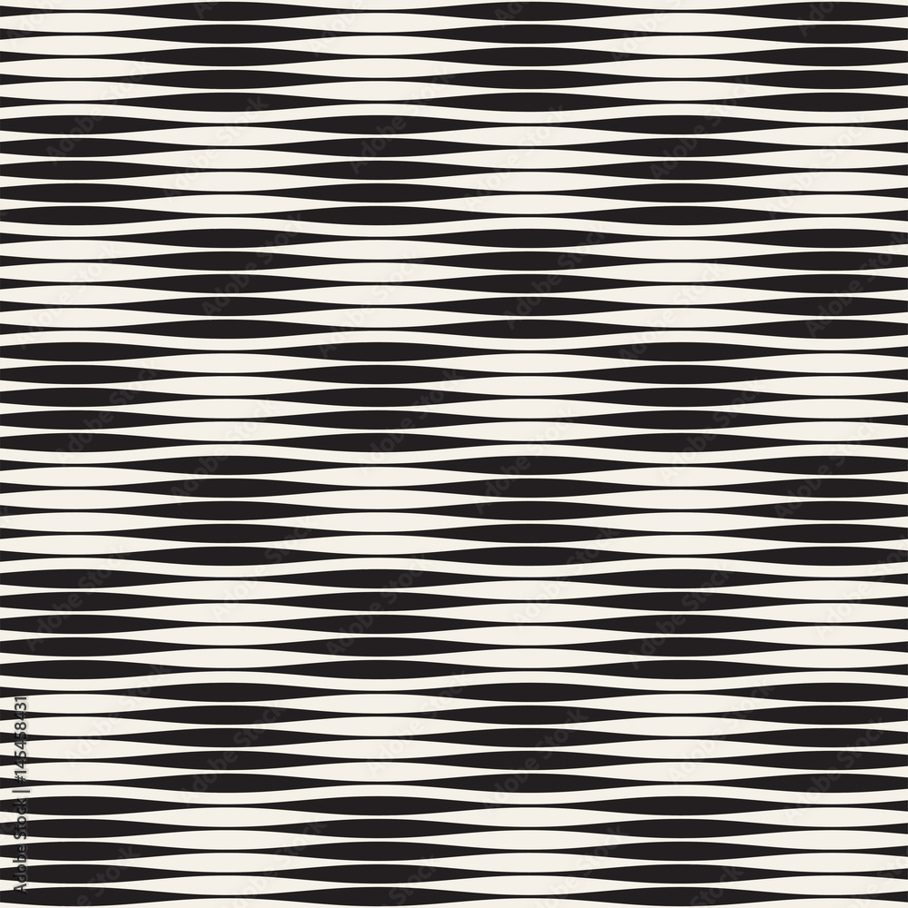 Wavy stripes vector seamless pattern. Retro wavy texture. Geometric lines monochrome design. Wavy stripes vector seamless pattern. Retro wavy texture. Geometric lines monochrome design.