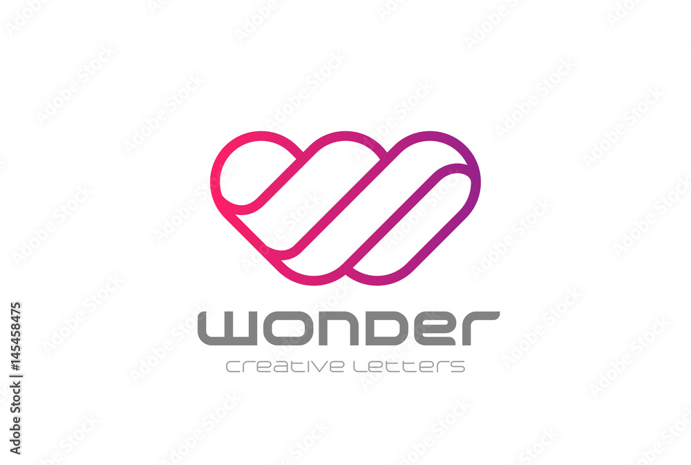 W Letter Logo design vector Linear style character corporate W Letter Logo design vector Linear style character corporate