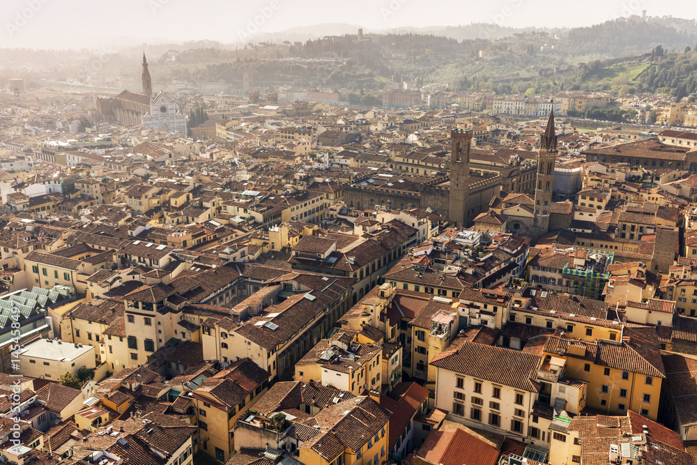 Florence aerial view , sunn