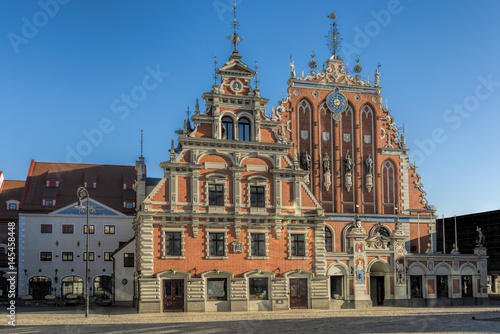 Riga Lettland historische Architektur Schwarzhäupterhaus