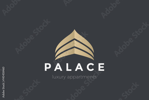 Luxury Real Estate Palace Logo abstract Arabic architecture