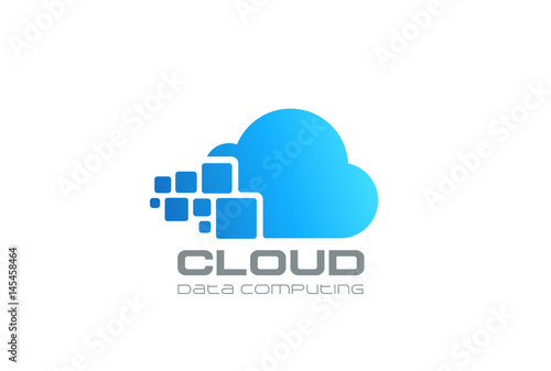 Cloud computing digital big data Logo Storage internet web