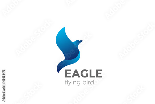 Flying Eagle Logo abstract vector. Falcon Hawk Logotype icon