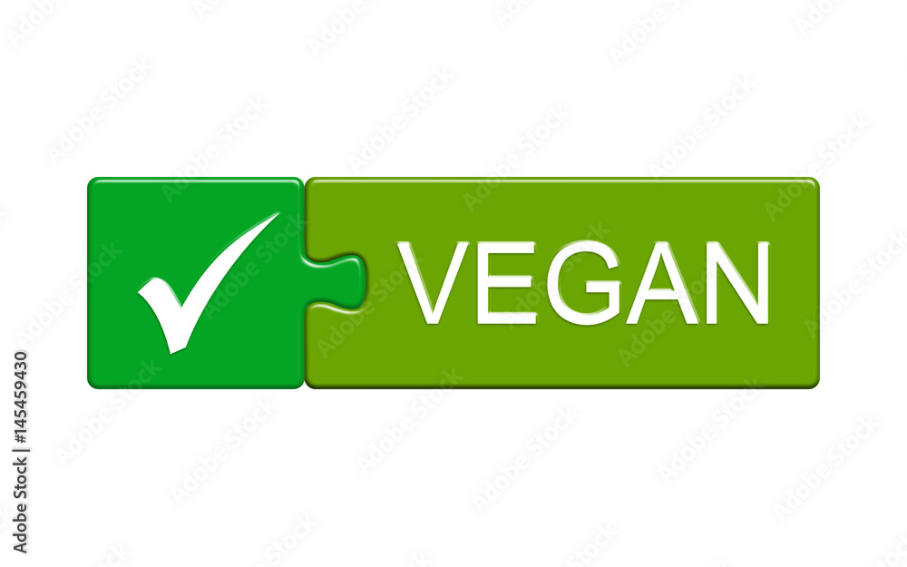 Zielony przycisk, ikona z napisem vegan Zielony przycisk, ikona z napisem vegan