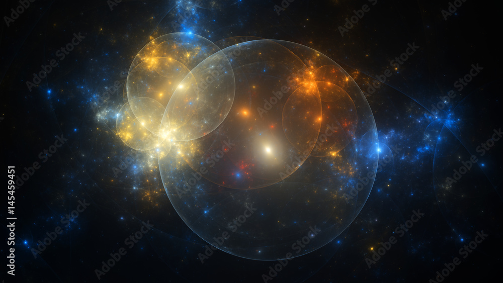 Abstract fractal illustration looks like galaxies Abstract fractal illustration looks like galaxies