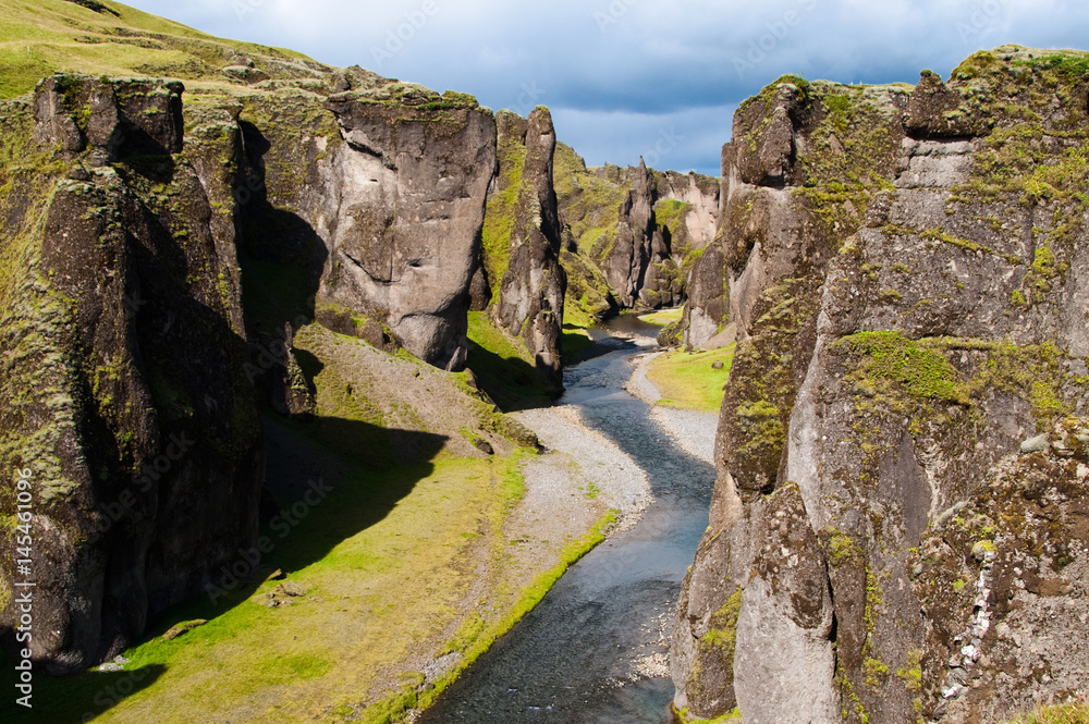 Canyon in Iceland, icelandic nature Canyon in Iceland, icelandic nature