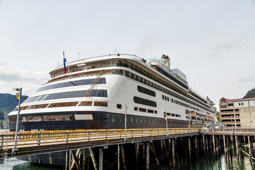 Massive Cruise Ship at Alaskan Port