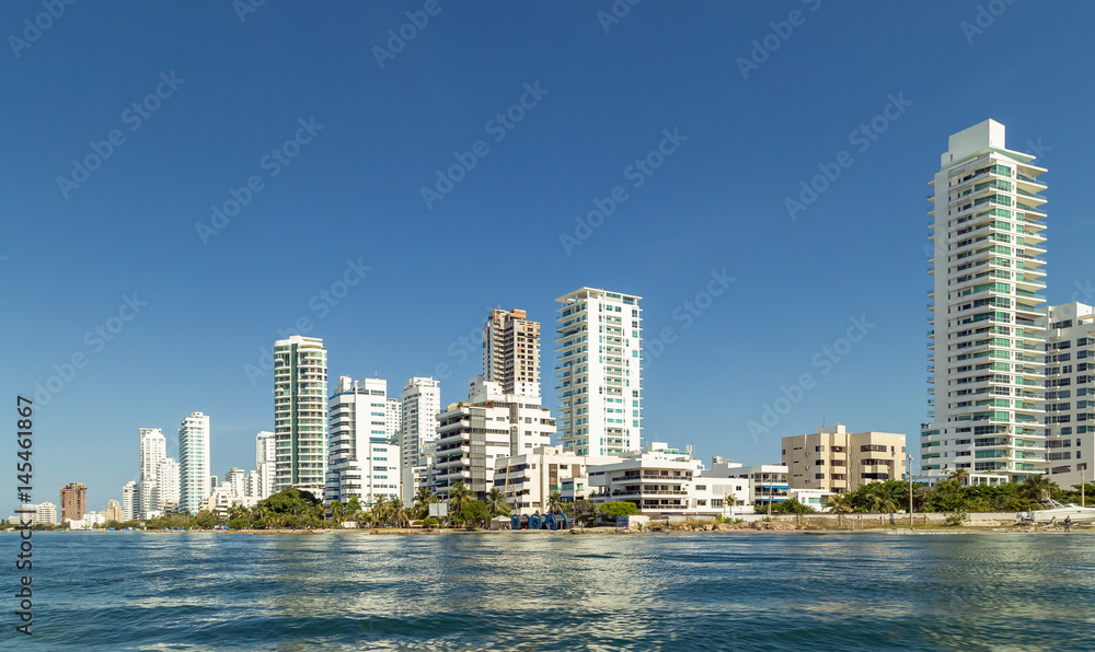 Fototapeta premium Skyline von Cartagena de Indias. Kulumbien. Karibikküste. 