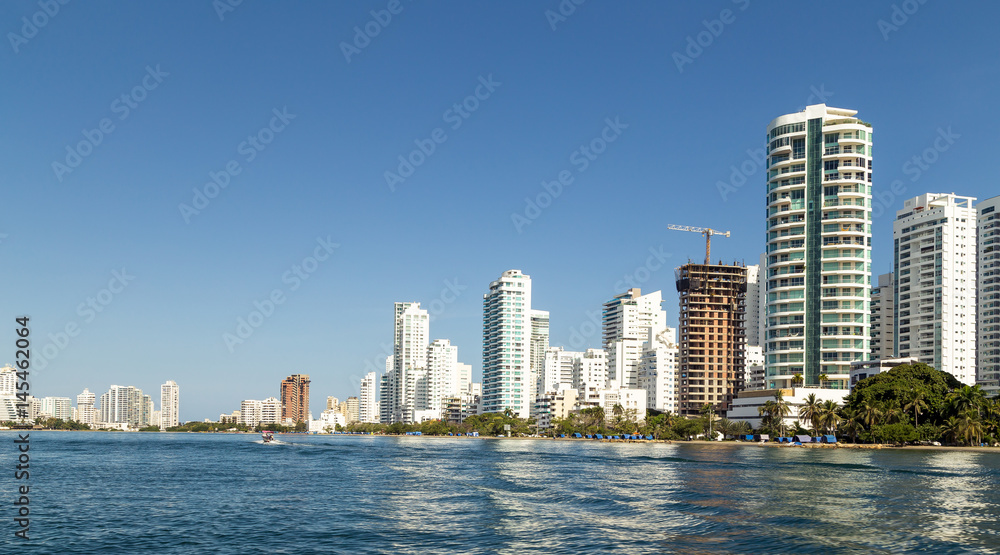 Skyline von Cartagena de Indias. Kulumbien. Karibikküste. 