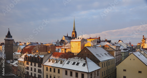 St. Bartholomew Cathedral and Old Water Tower in Pilsen