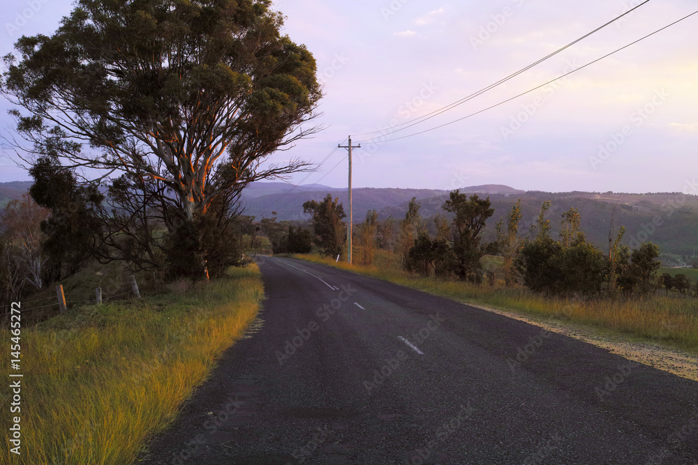 Fototapeta premium Romantic country road on the mountain in New South Wales Australia