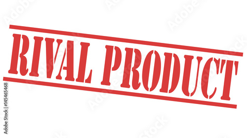 STAMP WITH TEXT RIVAL PRODUCT INSIDE on white