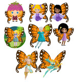 fairy tales happy cute characters 