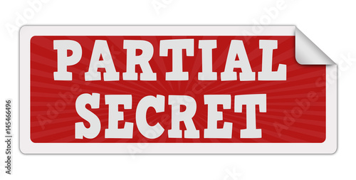 Label  with text partial secret inside