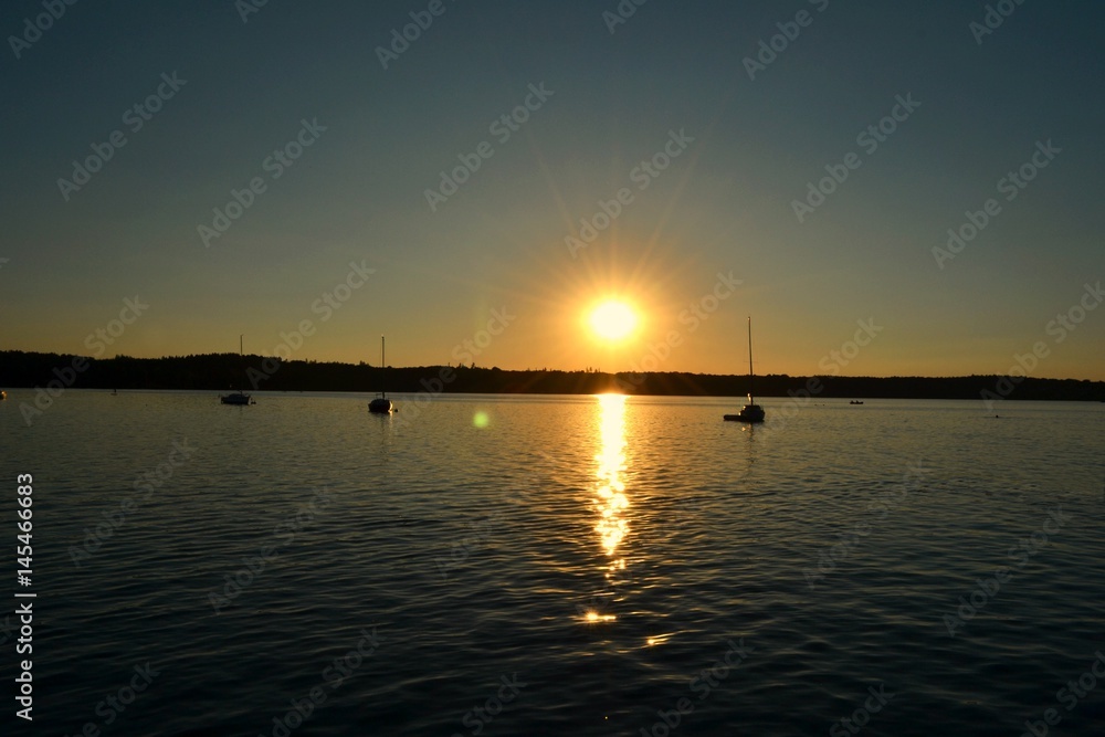 Boote in der Abendsonne