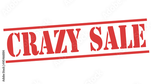 Rubber stamp with text crazy sale inside