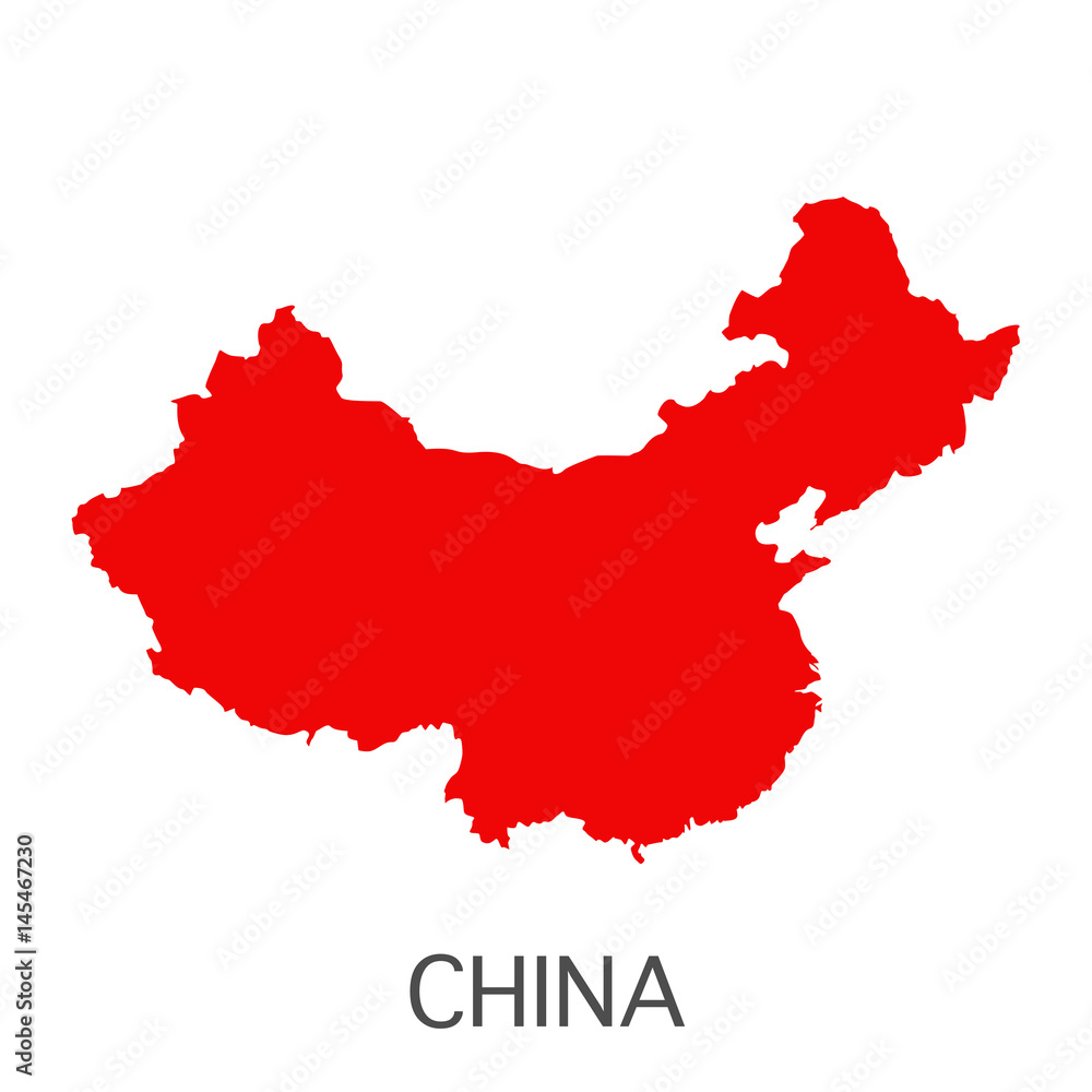 Fototapeta premium Ilustracja mapa Chin