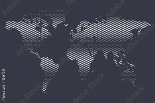 World Map Dot Pattern Illustration