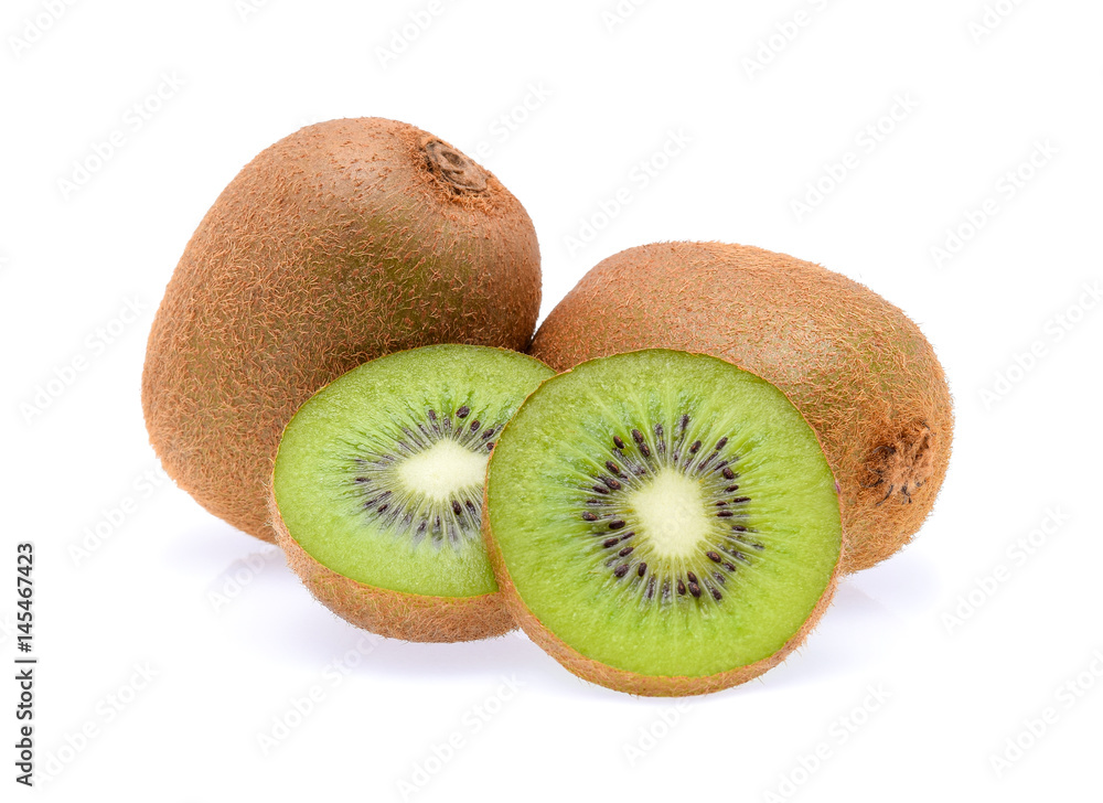 Kiwi slices isolated on white background. Kiwi slices isolated on white background.