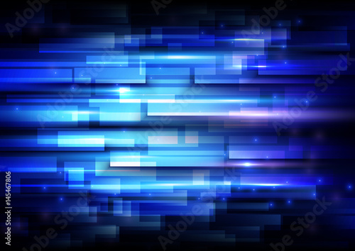Abstract rectangles motion technology digital hi tech concept background