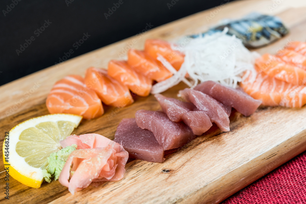 Japanese food fresh raw fish mixed sashimi Japanese food fresh raw fish mixed sashimi