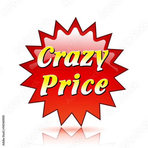 crazy price red star icon