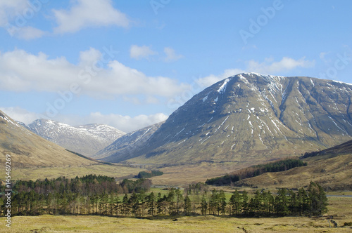above Tyndrum in west highlands of scotland in winter