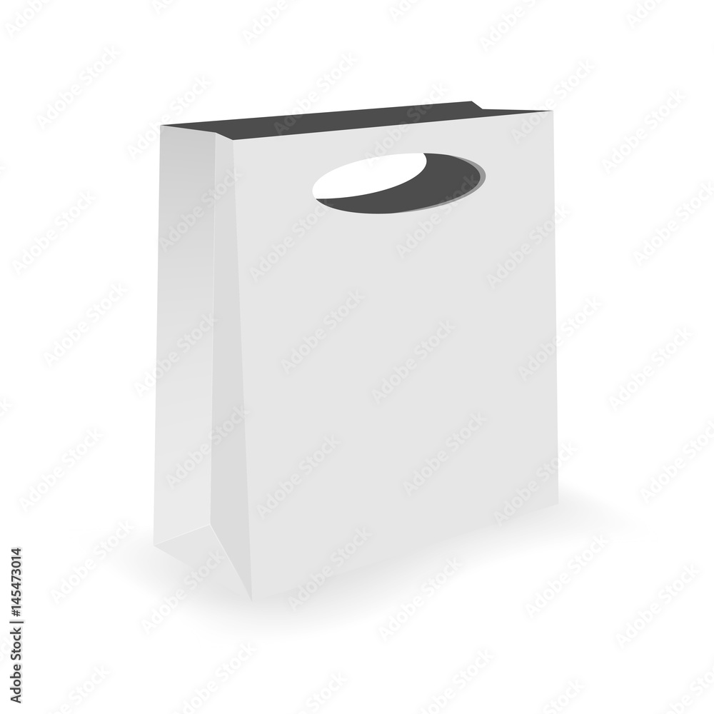 Empty shopping bag isolated on white background. Vector illustration Empty shopping bag isolated on white background. Vector illustration