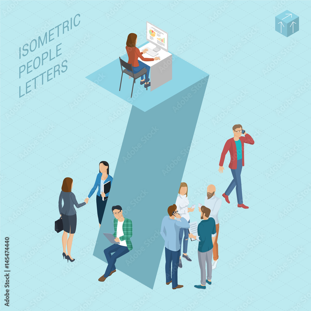 Isometric numbers with people Isometric numbers with people