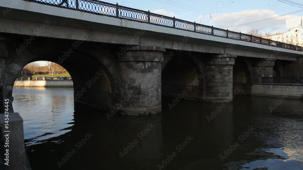 Stone bridge and embankment of a city river
Stone bridge and embankment of a city river