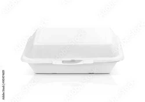 blank packaging recycled paper food box for meal isolated on white background