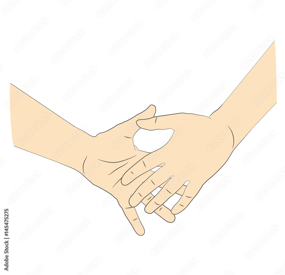 Partnership concept. compliance handshake. Vector illustration Partnership concept. compliance handshake. Vector illustration