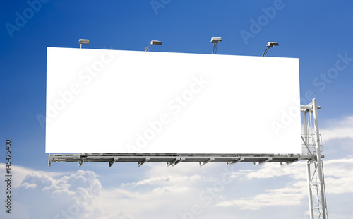 Blank billboard with blue sky