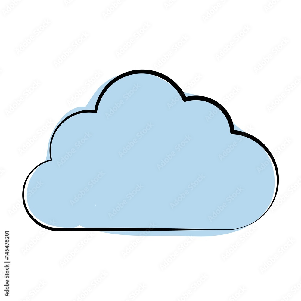 Cloud icon over white background. vector illustration Cloud icon over white background. vector illustration
