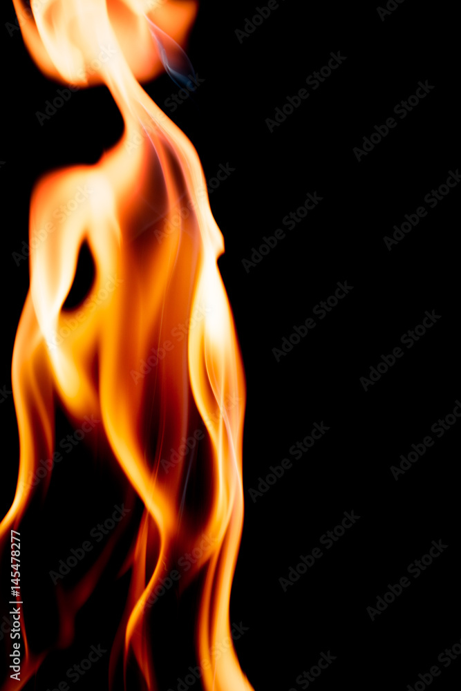Close up view of natural flame
