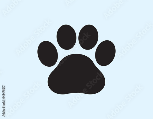illustration vector of dog foot print