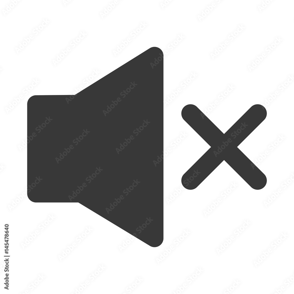 no sound icon over white background. vector illustration no sound icon over white background. vector illustration