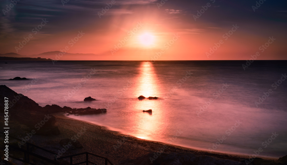 Sunrise on the Sunshine Coast,Spain.