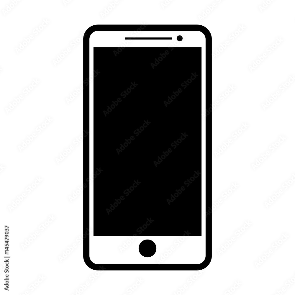 Vector of smartphone black and white. EPS8 . Vector of smartphone black and white. EPS8 .