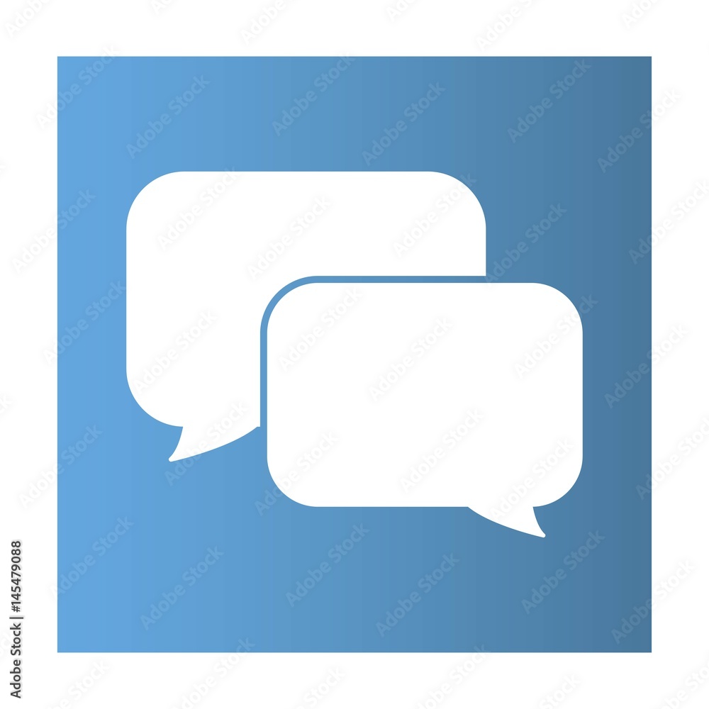 Fototapeta premium speech bubble icon over white background. vector illustration