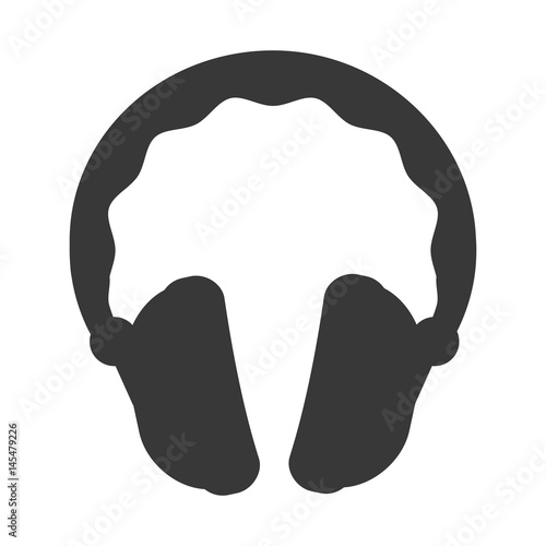 headphones icon over white background. vector illustration