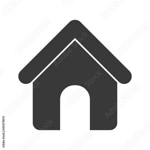 house shape icon over white background. vector illustration