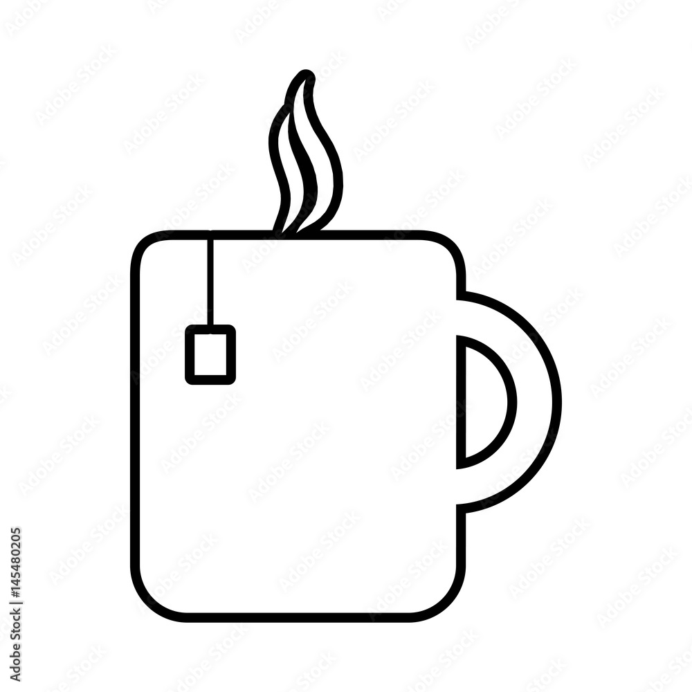 tea cup icon over white background. vector illustration tea cup icon over white background. vector illustration