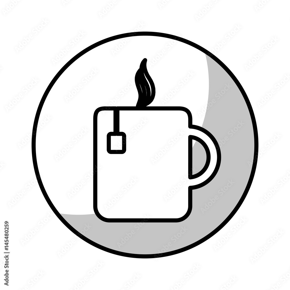 tea cup icon over white background. vector illustration tea cup icon over white background. vector illustration
