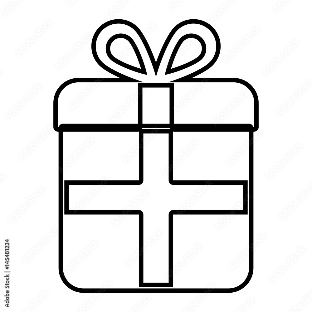 gift box icon over white background. vector illustration